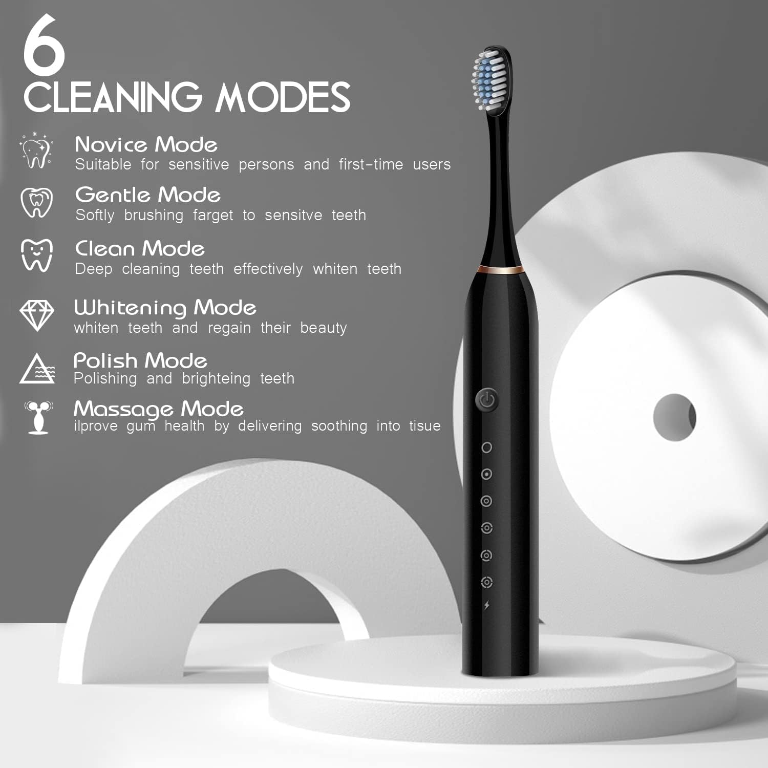 Sonic Electric Toothbrushes, USB Rechargeable Ultrasonic Tooth Brush Sonic Electric Toothbrushes, USB Rechargeable Ultrasonic Tooth Brush